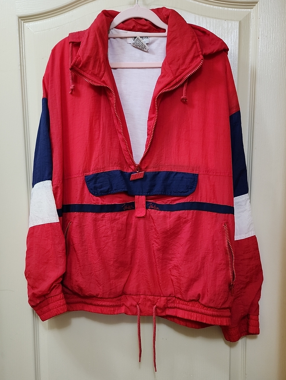 Vintage John Weitz Color-block Pullover Windbreaker Jacket
